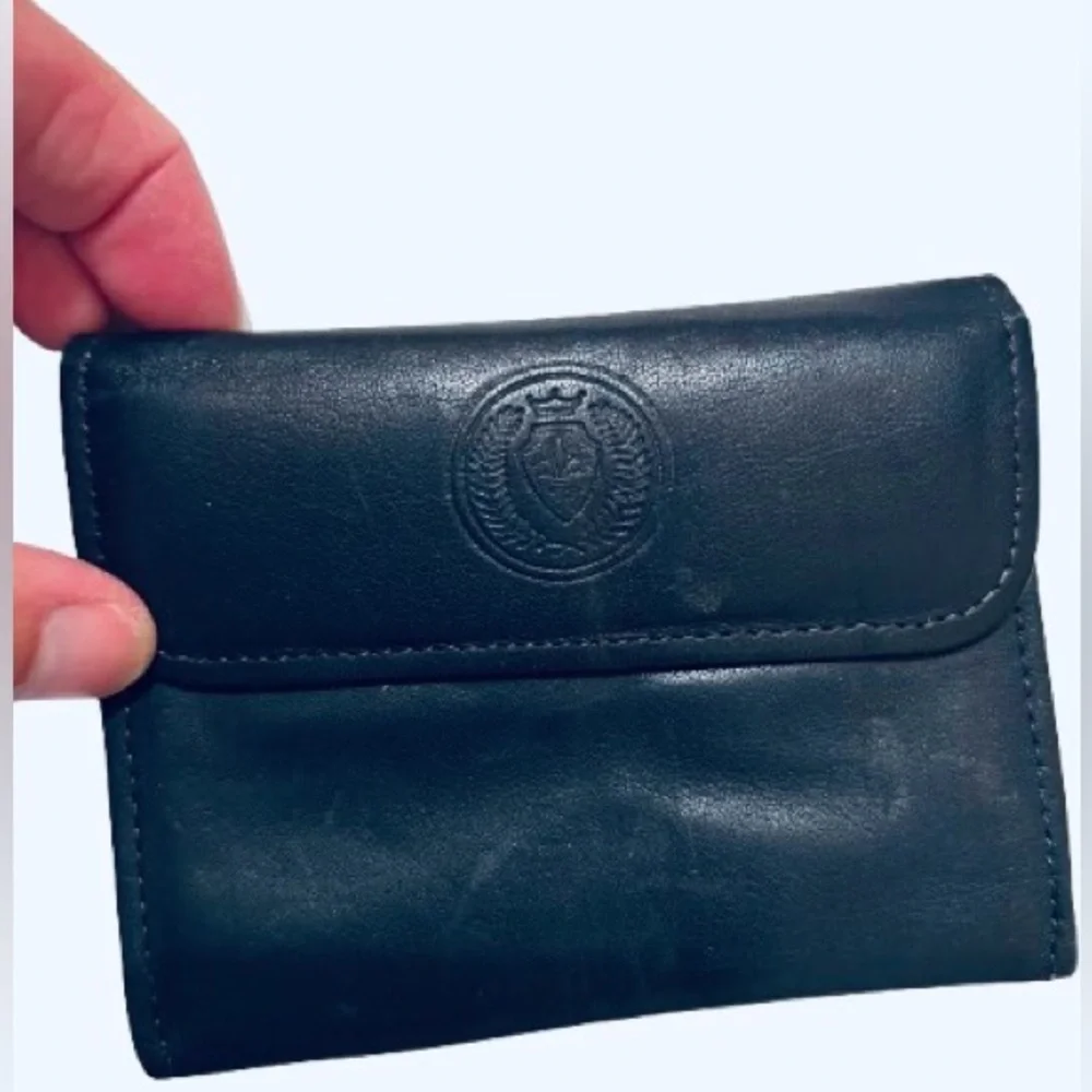 Vintage Navy Leather Amity Wallet